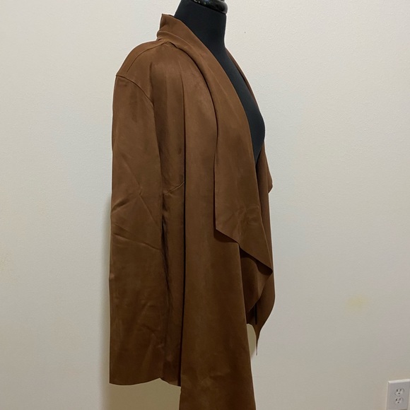 Soft Surroundings Drape Faux Suede Jacket - Picture 3 of 12